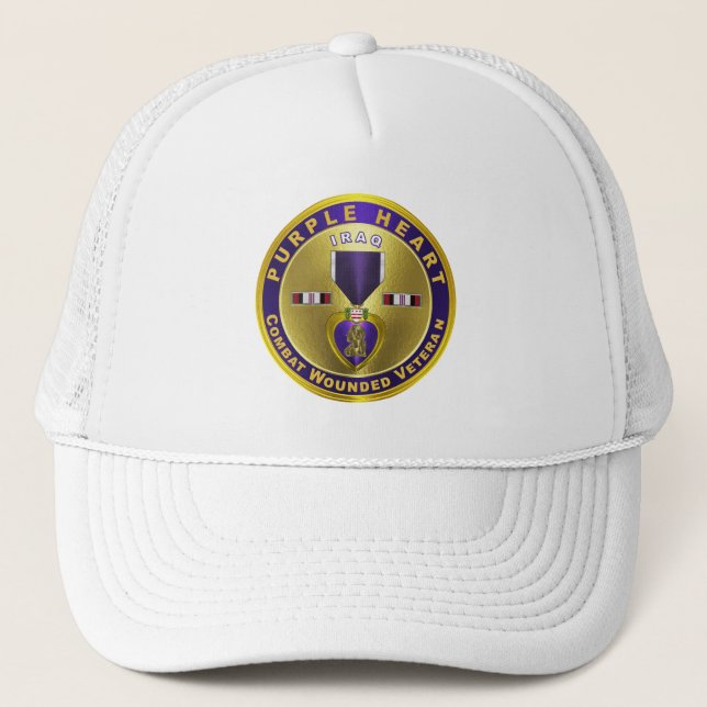 Casquette Coeur pourpre IRAQ (Devant)