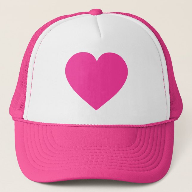 Casquette Coeur rose clair (Devant)