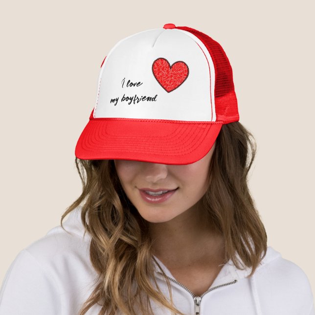 Casquette Coeur rouge (En situation)