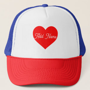 Casquette Coeur rouge romantique Personnalisé