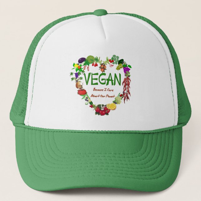 Casquette Coeur végétalien (Devant)
