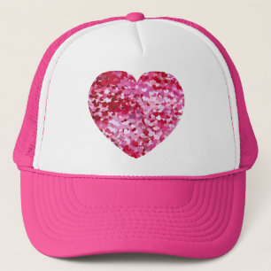 Casquette Coeurs Confetti Roses