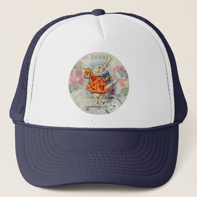 Casquette Cœurs de Lapin Blanc Alice Classique (Devant)