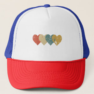 Casquette Coeurs vintages Cool Retro Valentines Jour Cadeau