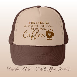 Casquette Coffee lover take it easy brown