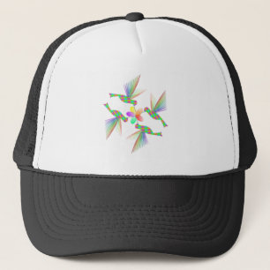Casquette Colibris Arc-En-Ciel Embrasser Une Fleur