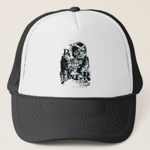 Casquette Collage de la main noire et du crâne