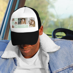 Casquette Collage de monnaie moderne photo papa meilleur cad