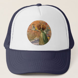 Casquette Collage fantaisiste femme Capricorne en techniques