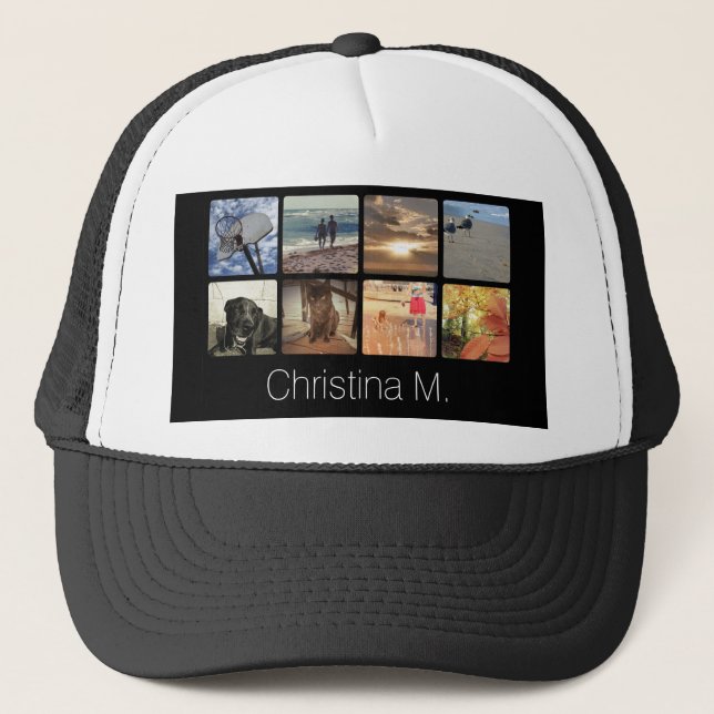 Casquette Collage multi fait sur commande d'image de (Devant)