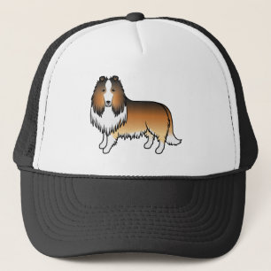 Casquette Colley Rough Sable Chien de Dessin Animé Mignon