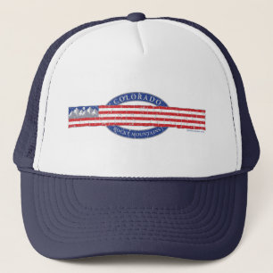 Casquette Colorado-Mountain-and-USA-Drapeau-gris