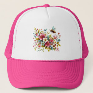 Casquette Coloré, Abeille printanière/florale