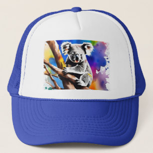 Casquette Coloré Koala Bear Aquarelle Splash,