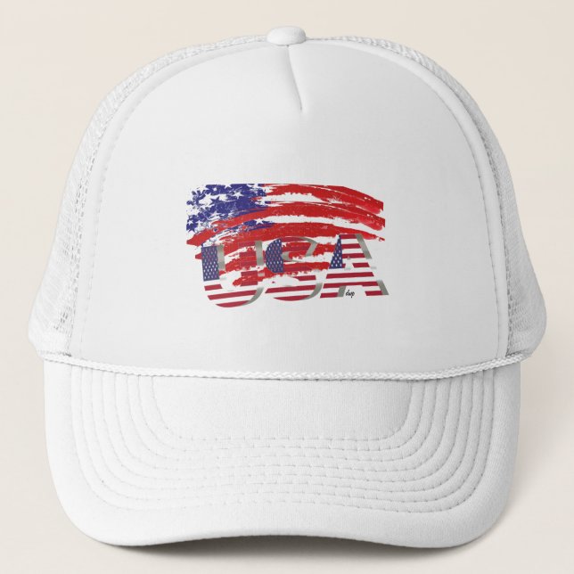 Casquette coloré patriotique drapeau design graphi (Devant)