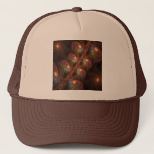 Casquette Colorful Fluorescent Abstract Trippy Brown Fractal