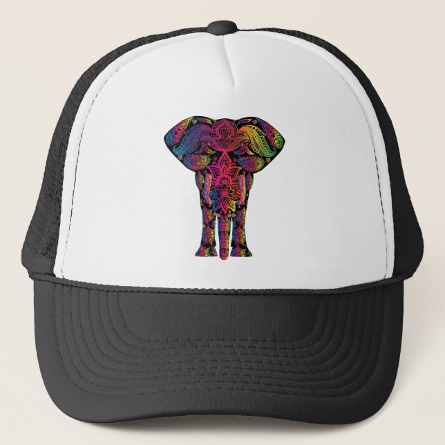 Casquette Colorful Indian Elephant Color (Devant)