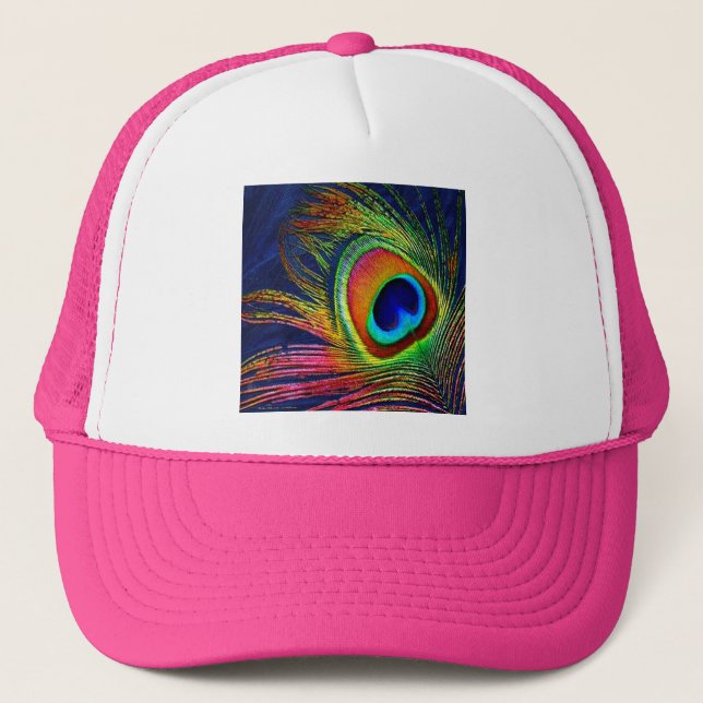 Casquette Colorful Peacock Feather (Devant)