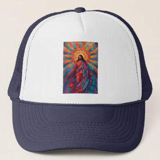 Casquette Colorful Risen Jesus Christian Trucker Hat