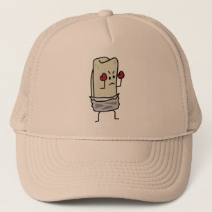 Casquette Combattant de boxeur de burrito avec les gants de