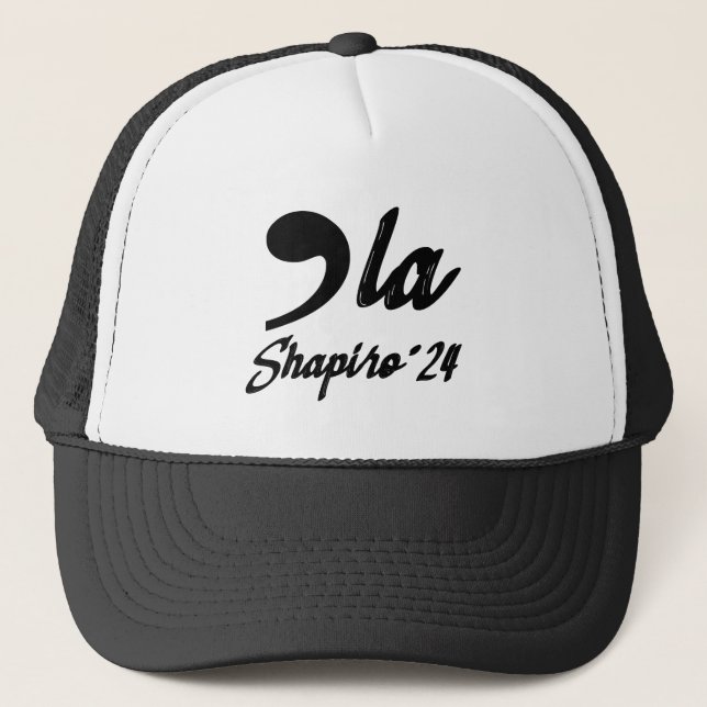 Casquette Comma-La Kamala Harris Shapiro 2024 Cursive (Devant)
