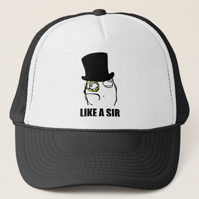 Casquette Comme monsieur Monocle Rage Face Meme (Devant)