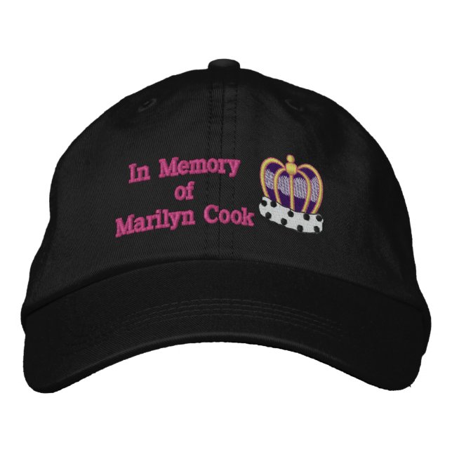 Casquette commémoratif Marilyn Cook (Devant)