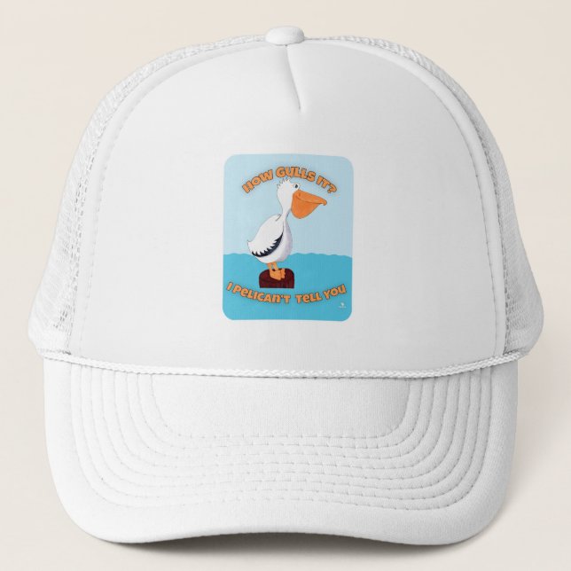 Casquette Comment ça gâche Pélican Cartoon Art Amusant (Devant)
