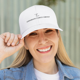 Casquette Company Business Name Branding Black Script