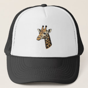 Casquette Conception de chemise de portrait de girafe gravur