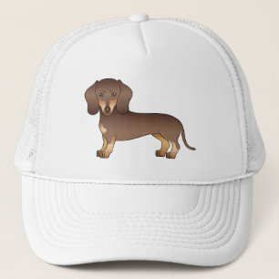 Casquette Conception de chien Dachshund à poil lisse au choc