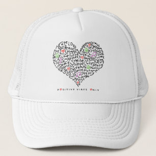 Casquette Conception de cœur avec des vibrations positives u