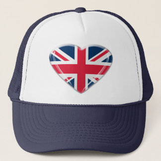 Casquette Conception de coeur d'Union Jack