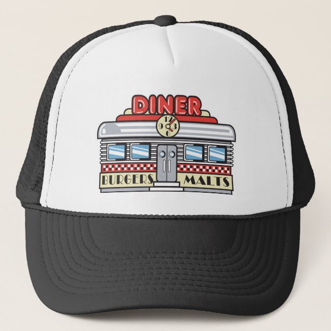 Casquette conception de diner rétro (Devant)