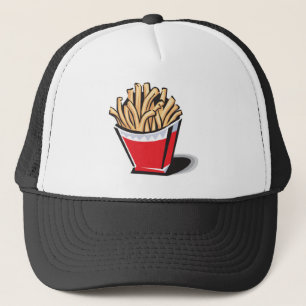 Casquette conception de frites rétro