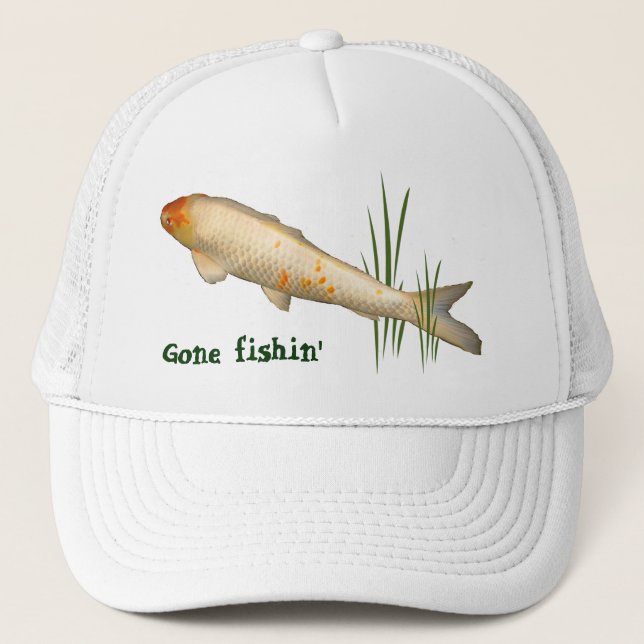 Casquette Conception de Koi - Fishin allé (Devant)