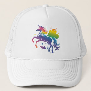 Casquette Conception de licorne de couleur arc-en-ciel