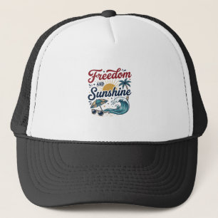 Casquette Conception de maillot de plage vintage Liberté Et