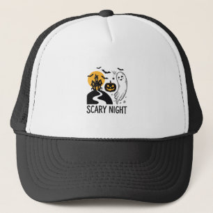 Casquette Conception de maison hantée Halloween de nuit effr