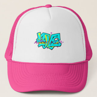 Casquette conception de mot LOVE graffiti CMYK