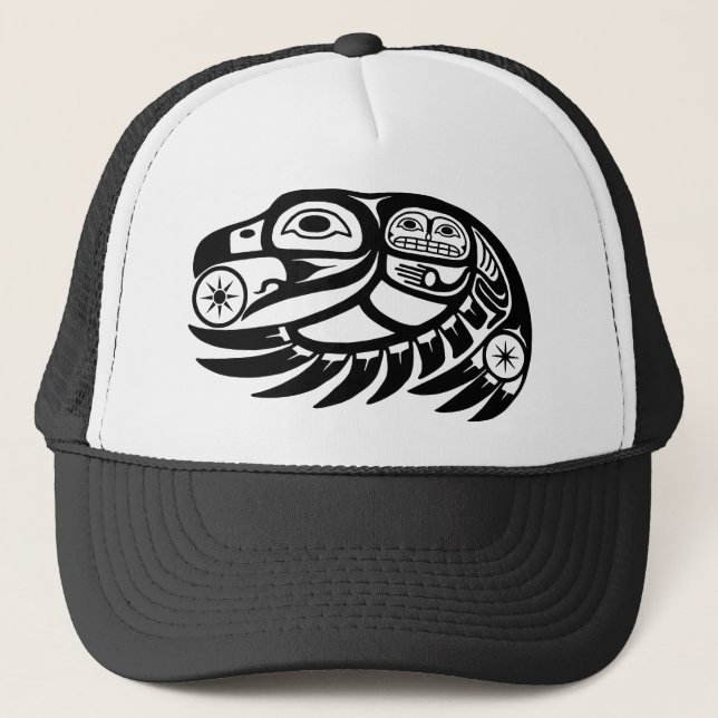 Casquette Conception de Natif américain de Raven (Devant)