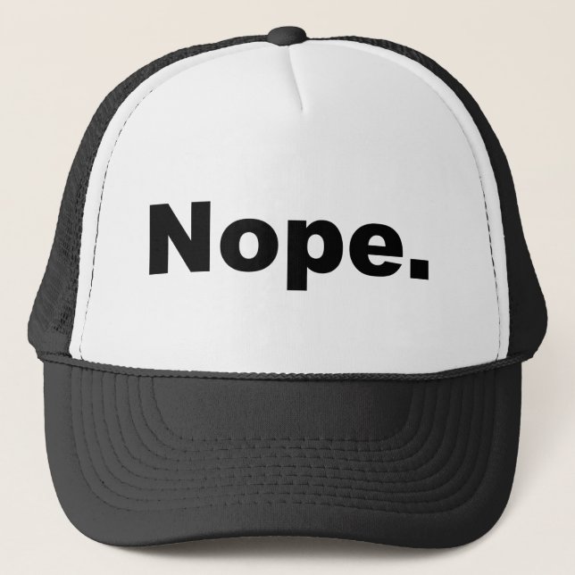 Casquette Conception de Nope dans le noir (Devant)