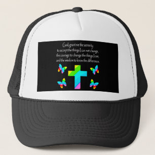 CASQUETTE CONCEPTION DE PRIÈRE DE JOLIE BOUTTERFLY ET CROSS