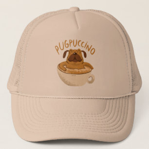 Casquette Conception de Pug Chien Amoureux de Caféine