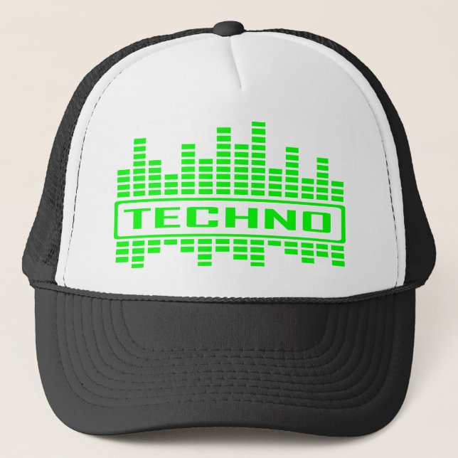 Casquette Conception de rythme de techno (Devant)