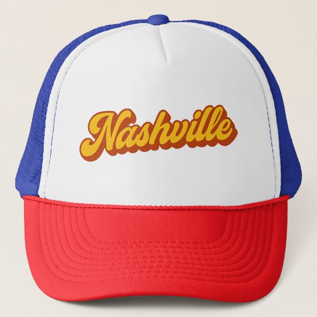 Casquette Conception de scripts Retro Nashville - Coucher de (Devant)