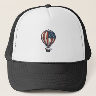 Casquette Conception de T-shirt Montgolfière Patriotique Vin
