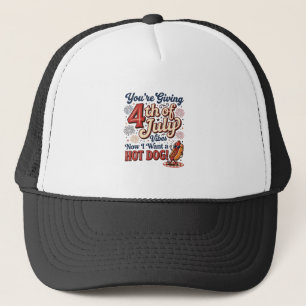 Casquette Conception de T-shirt vintage hot dog drôle du 4 j