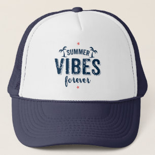 Casquette Conception de texte bleu marine Vidéos d'été pour 