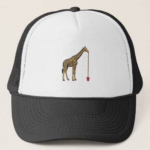 Casquette Conception de vecteur de paille à boire de girafe
